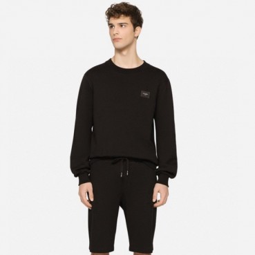 돌체앤가바나 남성 블랙 맨투맨 - Dolce&Gabbana Mens Black Tshirts 
