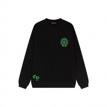크롬하츠 남성 블랙 맨투맨 - Chrome Hearts Mens Black Tshirts 