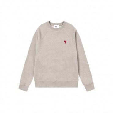 아미 남성 베이지 맨투맨 - Ami Mens Beige Tshirts 