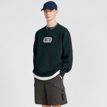 디올 남성 블랙 맨투맨 - Dior Mens Black Tshirts 
