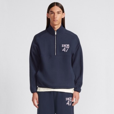 디올 남성 집업 긴팔티 - Dior Mens Navy Tshirts 