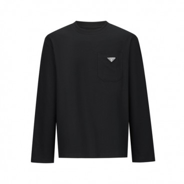 프라다 남성 라운드 긴팔티 - Prada Mens Round Tshirts 
