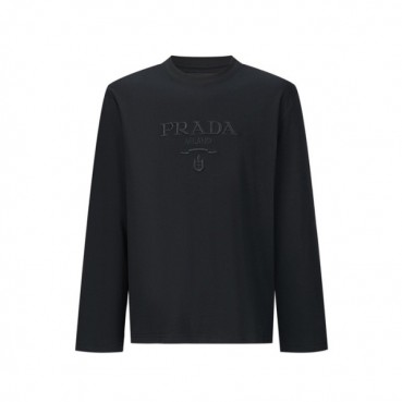 프라다 남성 라운드 긴팔티 - Prada Mens Round Tshirts 
