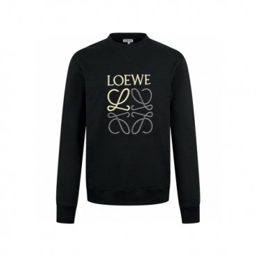 로에베 남성 클래식 블랙 맨투맨 - Loewe Mens Black Tshirts 
