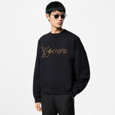 루이비통 남성 블랙 맨투맨 - Louis vuitton Mens Black Sweat Shirts 