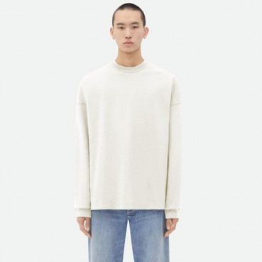 보테가베네타 남성 화이트 맨투맨 - Bottega Veneta Mens White Tshirts 