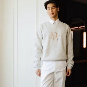 디올 남성 그레이 니트 - Dior Mens Gray Kntis 