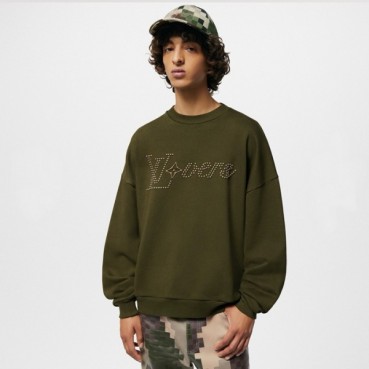 루이비통 남성 카키 맨투맨 - Louis vuitton Mens Khaki Tshirts 