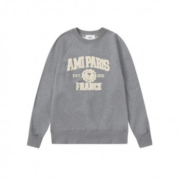 아미 남성 그레이 맨투맨 - Ami Mens Gray Tshirts 