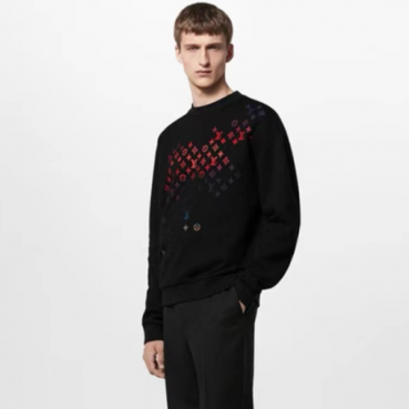 루이비통 남성 블랙 맨투맨 - Louis vuitton Mens Black Tshirts 