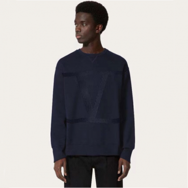 발렌티노 남성 베이직 네이비 맨투맨 - Valentino Mens Nvay Tshirts 