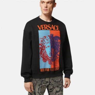 베르사체 남성 블랙 크루넥 맨투맨- Versace Mens Black Tshirts 