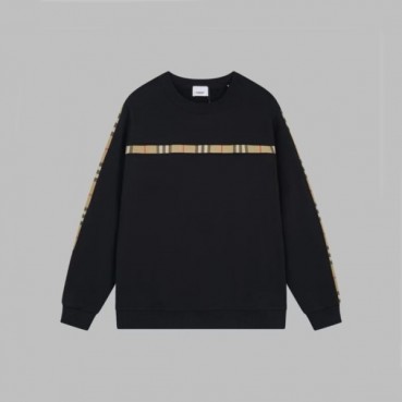 버버리 남성 블랙 크루넥 맨투맨 - Burberry Mens Black Tshirts 