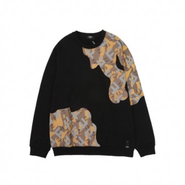 펜디 남성 캐쥬얼 블랙 맨투맨 - Fendi Mens Black Tshirts 