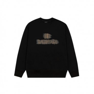 발렌시아가 남성 블랙 맨투맨 - Balenciaga Mens Black Tshirts 