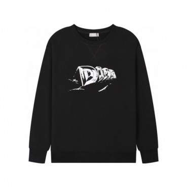 디올 남성 클래식 블랙 맨투맨 - Dior Mens Black Tshirts 