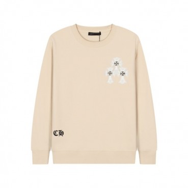 크롬하츠 남성 아이보리 맨투맨 - Chrome Hearts Mens Ivory Tshirts 