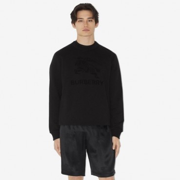 버버리 남성 블랙 크루넥 맨투맨 - Burberry Mens Black Tshirts 