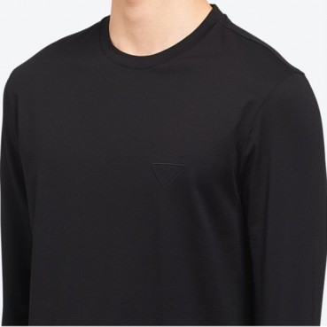 프라다 남성 크루넥 블랙 맨투맨 - Prada Mens Black Tshirts 