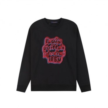 루이비통 남성 블랙 맨투맨 - Louis vuitton Mens Black Tshirts 
