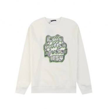 루이비통 남성 화이트 맨투맨 - Louis vuitton Mens White Tshirts 