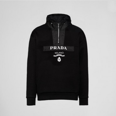 프라다 남성 블랙 맨투맨 - Prada Mens Black Tshirts 