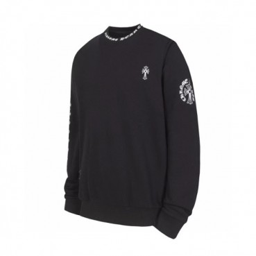 크롬하츠 남성 블랙 맨투맨 - Chrome Hearts Mens Black Tshirts 