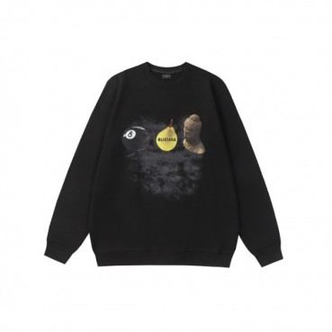 발렌시아가 남성 블랙 맨투맨 - Balenciaga Mens Black Tshirts 