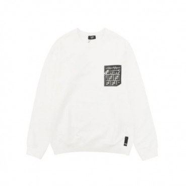 펜디 남성 캐쥬얼 화이트 맨투맨 - Fendi Mens White Tshirts 