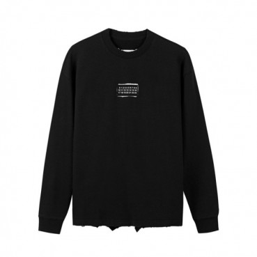 메종 마르지엘라 남성 블랙 맨투맨 - Maison Margiela Mens Black Tshirts 