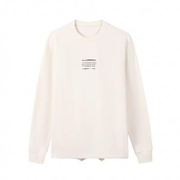 메종 마르지엘라 남성 아이보리 맨투맨 - Maison Margiela Mens Ivory Tshirts 