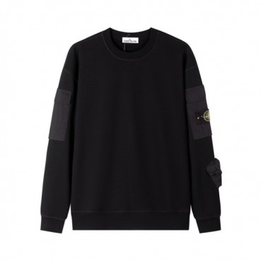 스톤아일랜드 남성 모던 블랙 맨투맨 - Stone Island Mens Black Tshirts 
