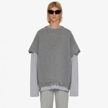지방시 남성 그레이 긴팔티 - Givenchy Mens Gray Tshirts 