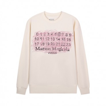 메종 마르지엘라 남성 아이보리 맨투맨 - Maison Margiela Mens Ivory Tshirts 
