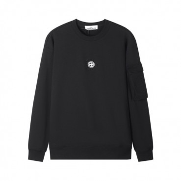 스톤아일랜드 남성 모던 블랙 맨투맨 - Stone Island Mens Black Tshirts 