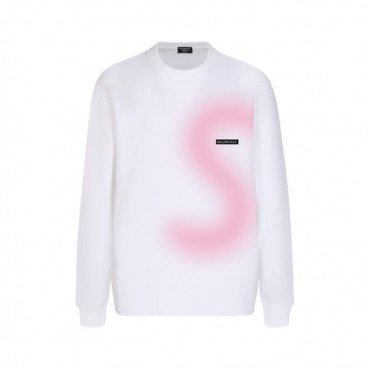 발렌시아가 남성 화이트 맨투맨 - Balenciaga Mens White Tshirts 