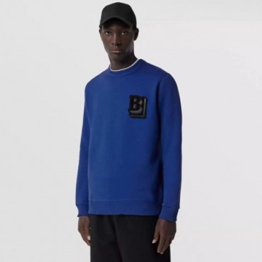 버버리 남성 크루넥 블루 맨투맨 - Burberry Mens Blue Tshirts 