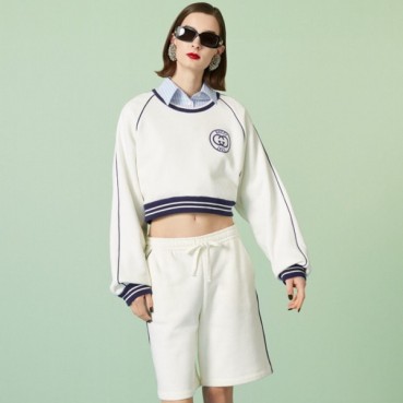 구찌 여성 크루넥 화이트 투피스 - Gucci Womens White Two