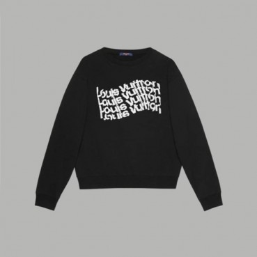 루이비통 남성 블랙 맨투맨 - Louis vuitton Mens Black Tshirts 