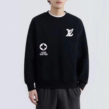 루이비통 남성 블랙 맨투맨 - Louis vuitton Mens Black Tshirts 