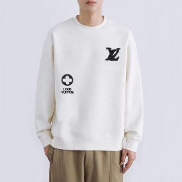 루이비통 남성 화이트 맨투맨 - Louis vuitton Mens White Tshirts 