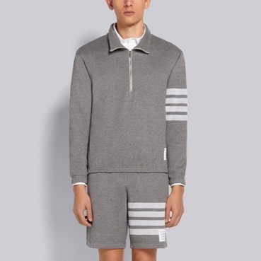 톰브라운 남성 그레이 폴로 맨투맨 - Thom Browne Mens Gray Tshirts 