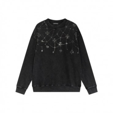 크롬하츠 남성 블랙 맨투맨 - Chrome Hearts Mens Black Tshirts 