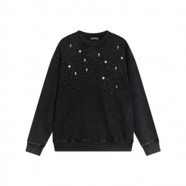 크롬하츠 남성 블랙 맨투맨 - Chrome Hearts Mens Black Tshirts 