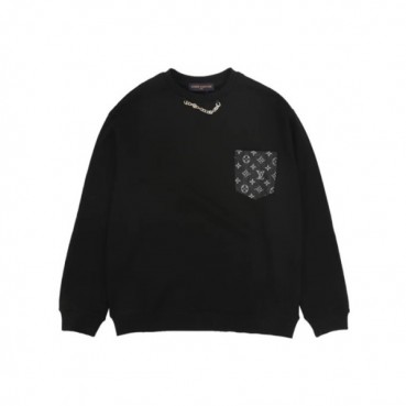 루이비통 남성 블랙 맨투맨 - Louis vuitton Mens Black Tshirts 