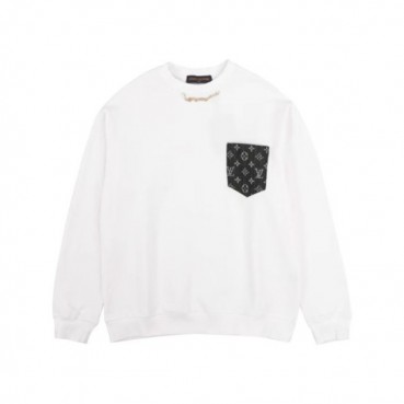 루이비통 남성 화이트 맨투맨 - Louis vuitton Mens White Tshirts 
