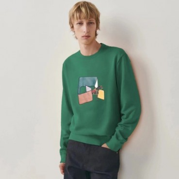 에르메스 남성 모던 그린  맨투맨 - Hermes Mens Green Tshirts 