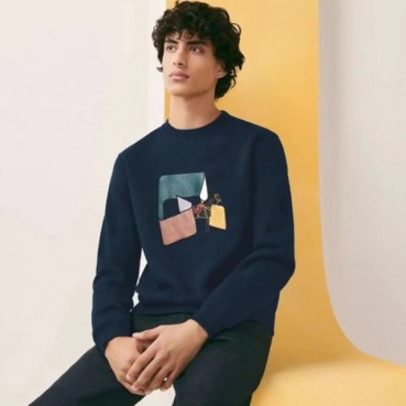에르메스 남성 모던 네이비 맨투맨 - Hermes Mens Navy Tshirts 