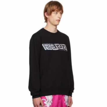 베르사체 남성 블랙 크루넥 맨투맨- Versace Mens Black Tshirts 