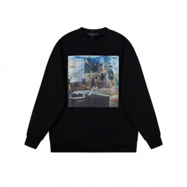 루이비통 남성 블랙 맨투맨 - Louis vuitton Mens Black Tshirts 